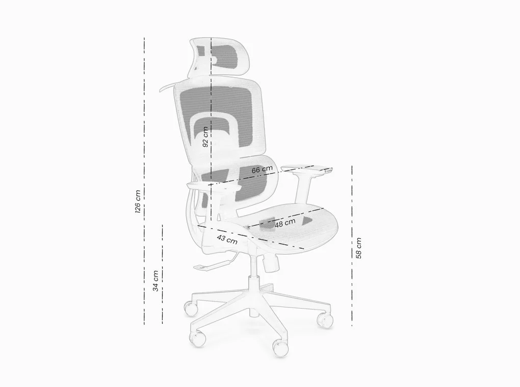 WINNIPEG A8618-Q FEKETE MESH ERGONÓMIKUS IRODASZÉK