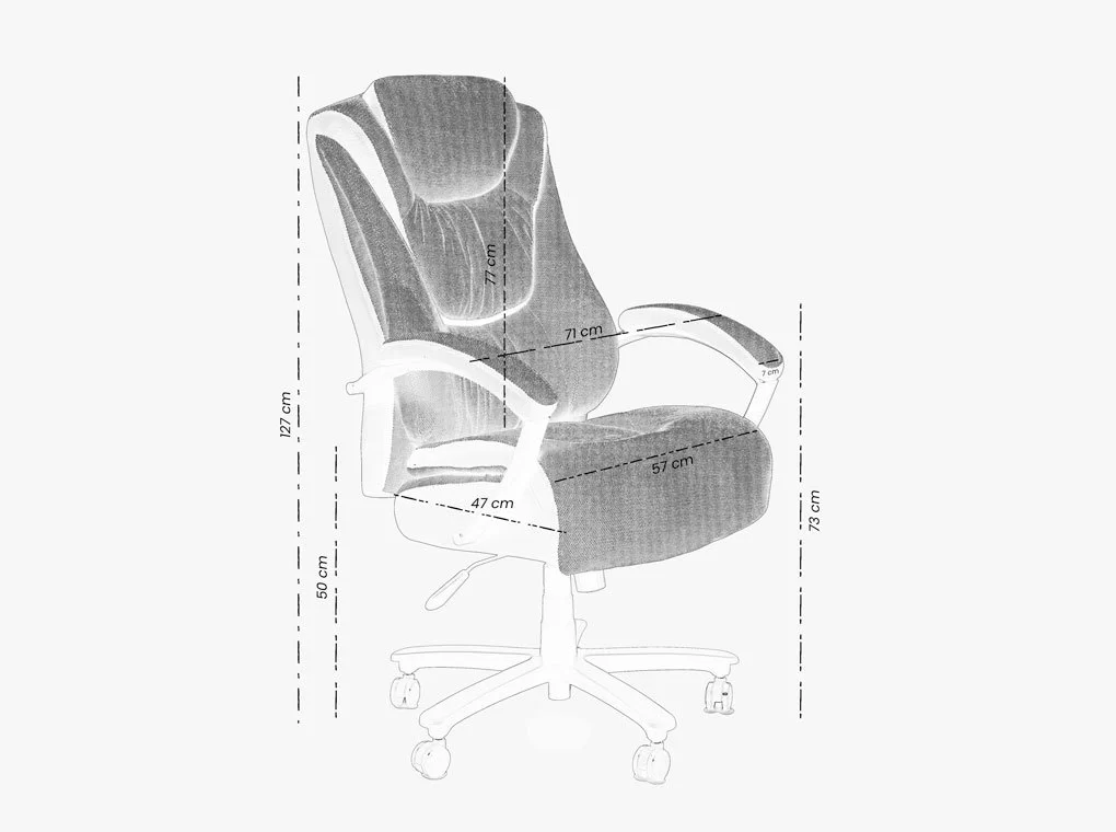CALGARY 9373H SZÜRKE SZÖVET ELEGÁNS FŐNÖKI IRODASZÉK